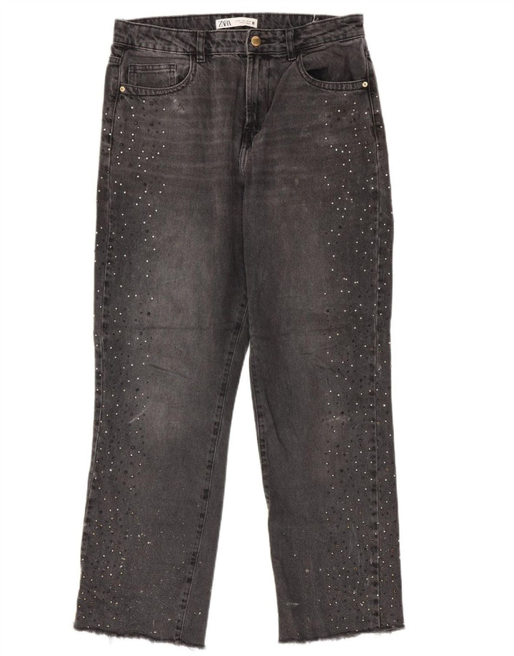 Jean droit femme ZARA EU 40 Medium W30 L29 gris