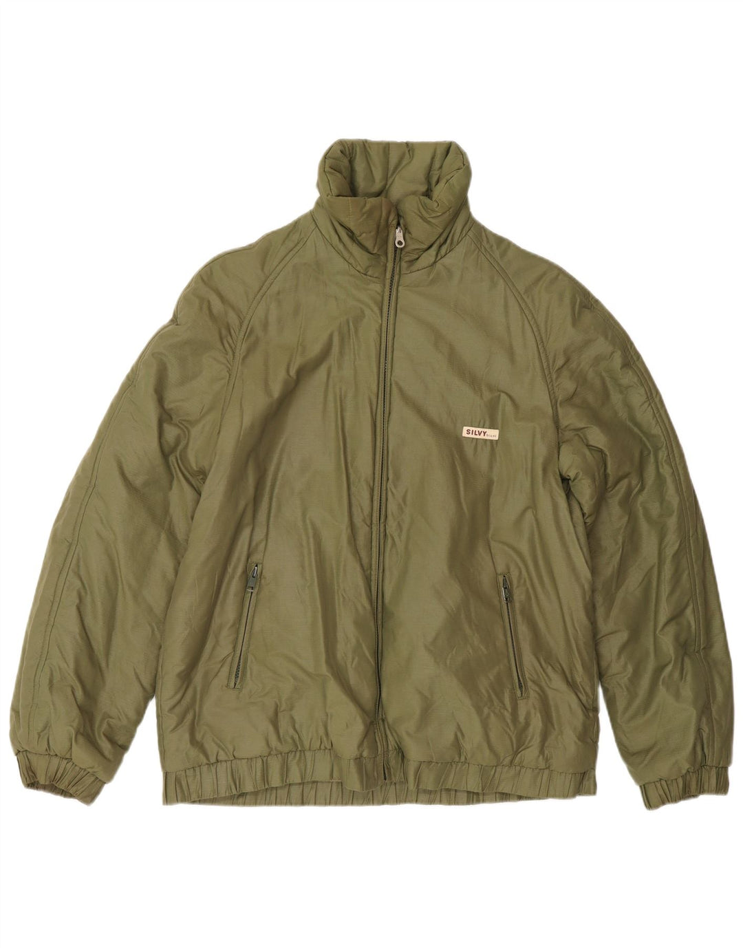 Silvy Veste réversible pour homme UK 38 Coton géométrique vert moyen