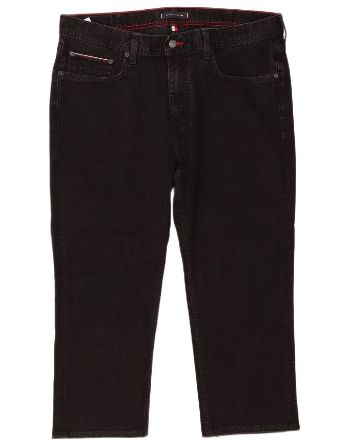 TOMMY HILFIGER Jean Droit Denton Homme W38 L23 Noir Coton