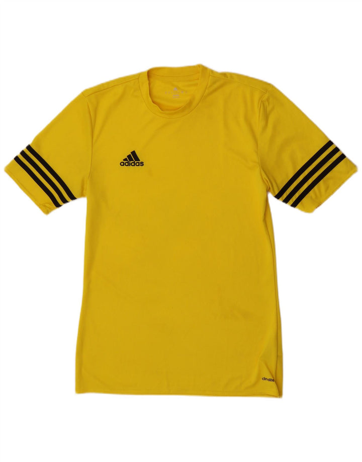 Adidas Hommes Climalite T-Shirt Haut Petit Jaune Polyester