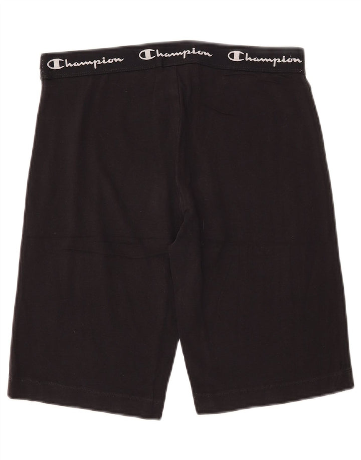 CHAMPION Short de sport graphique pour femme UK 12 coton noir moyen