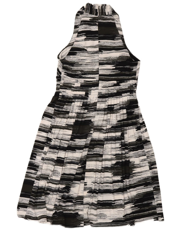 Calvin Klein Robe trapèze pour femme UK 10 Petit Noir Rayé Moderne
