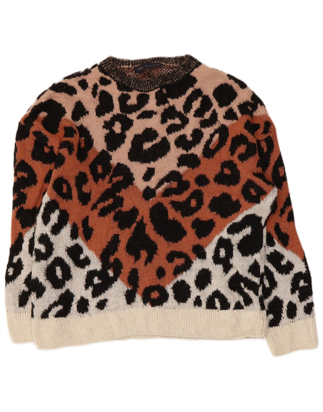 Marks & Spencer Pull col bateau pour femme UK 14 Medium Multicolore