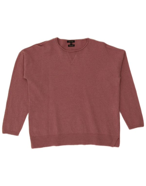 Massimo Dutti Pull surdimensionné à col rond pour femme UK 10 Petit Rose