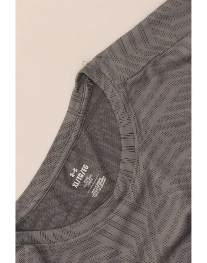 Under Armour T-Shirt Top XL Homme Gris Géométrique