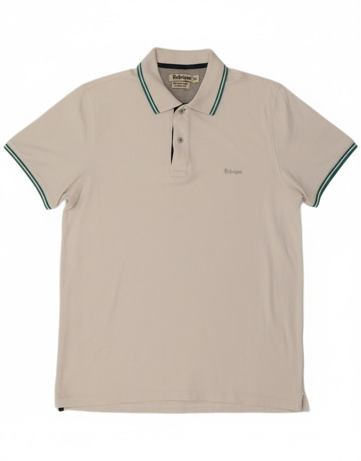 REFRIGUE Mens Polo Shirt 2XL White Cotton Vintage Refrigue and Second-Hand Refrigue from Messina Hembry 