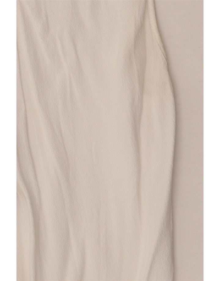 Trussardi Jeans Haut Chemisier IT 40 Small Blanc Viscose Femme