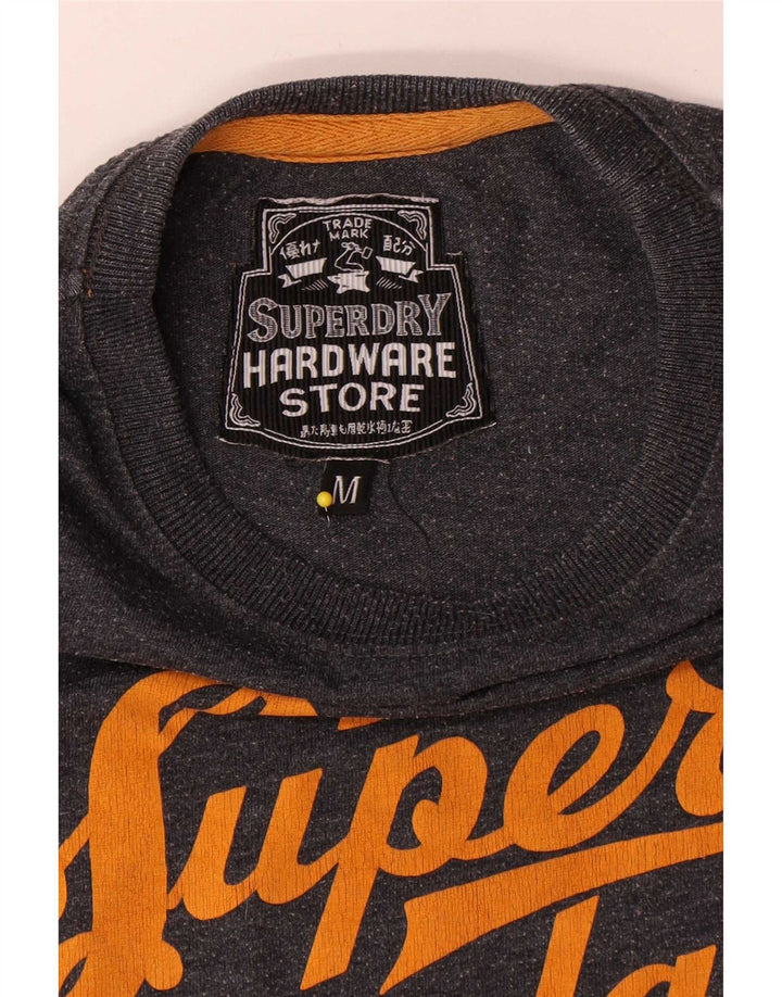 Superdry T-Shirt Graphique Homme Gris Moyen Coton