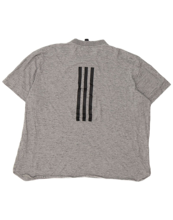 Adidas T-Shirt Homme Top 2XL Gris Moucheté Coton