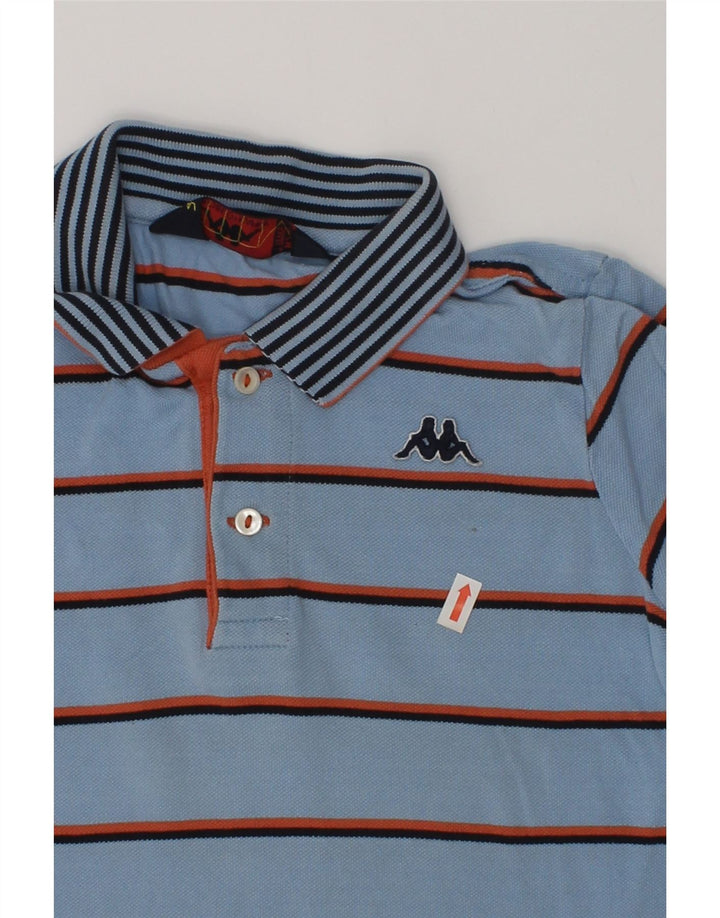KAPPA Boys Polo Shirt 5-6 Years Small  Blue Striped Cotton | Vintage Kappa | Thrift | Second-Hand Kappa | Used Clothing | Messina Hembry 