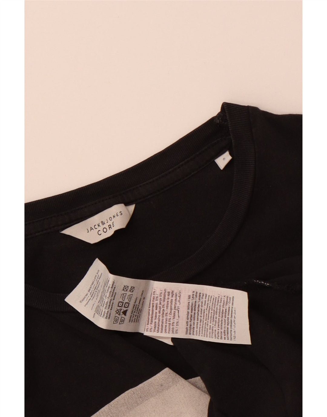 Jack & Jones T-Shirt Graphique Homme Petit Noir Coton