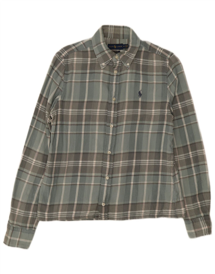Ralph Lauren Chemise classique en flanelle pour homme Gris moyen à carreaux en coton