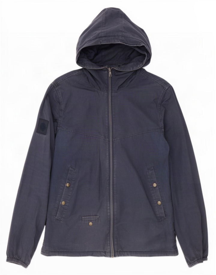 Pretty Green Veste bomber à capuche pour homme UK 38 Bleu marine moyen en coton
