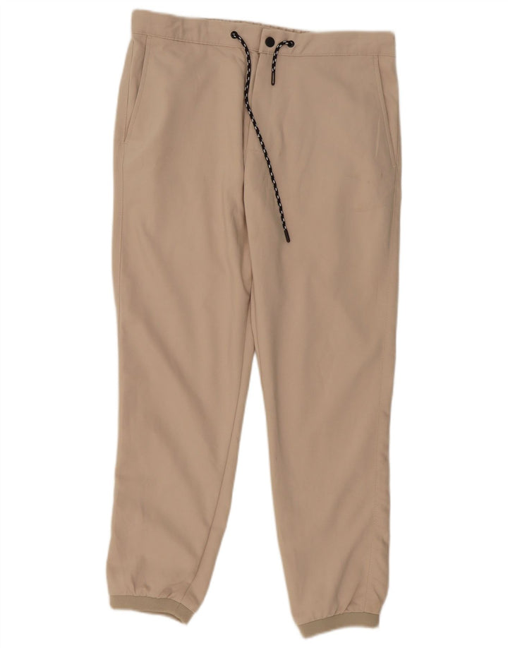 ZARA Pantalon Chino Joggers Homme Moyen W32 L28 Beige Polyester