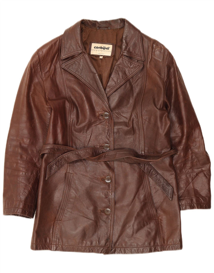 Conbipel Veste en Cuir Femme IT 42 Cuir Marron Moyen