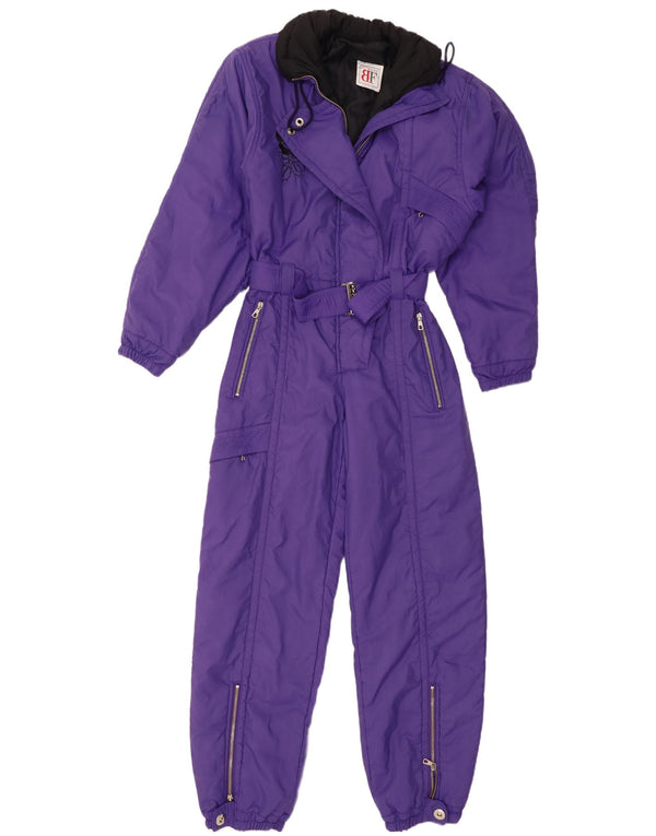 Belfe Combinaison de ski pour femme UK 12 Medium Violet Floral Nylon