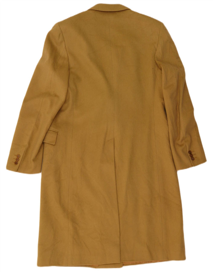 vintage Femme Double Breasted Coat UK 14 Laine Kaki Moyenne