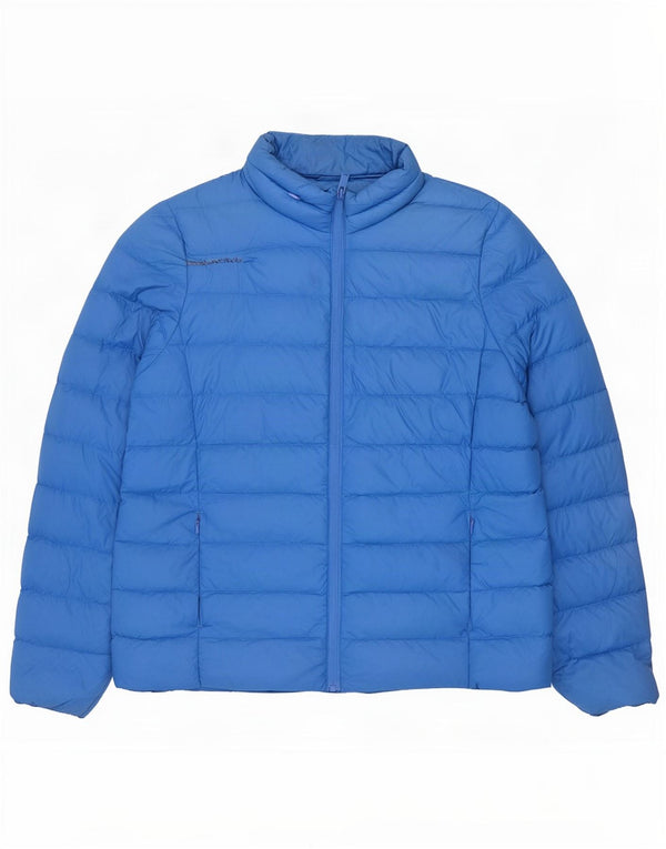 Marks & Spencer Womens Padded Jacket UK 14 Large Blue Polyamide