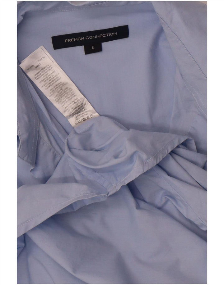 French Connection Chemise pull à manches 3/4 pour femme UK 10 Small Bleu