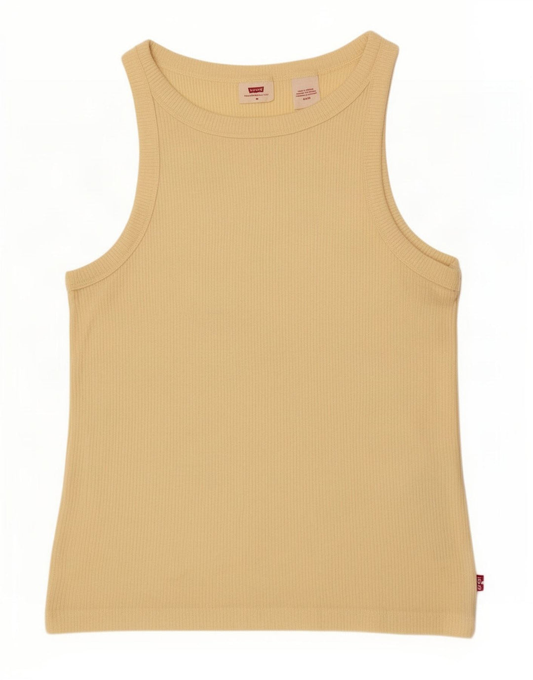 Levi's Débardeur Femme UK 12 Moyen Jaune Modal