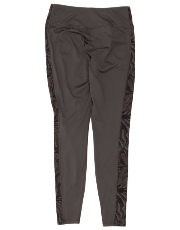 Asics Leggings Femme UK 44 Polyester Imprimé Animal Gris Moyen