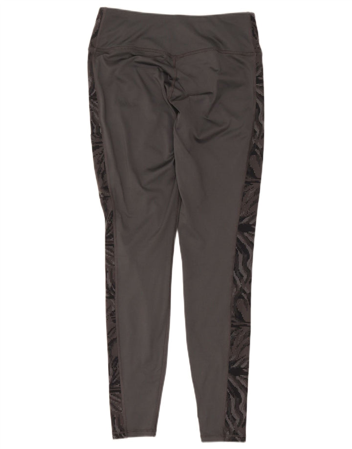 Asics Leggings Femme UK 44 Polyester Imprimé Animal Gris Moyen
