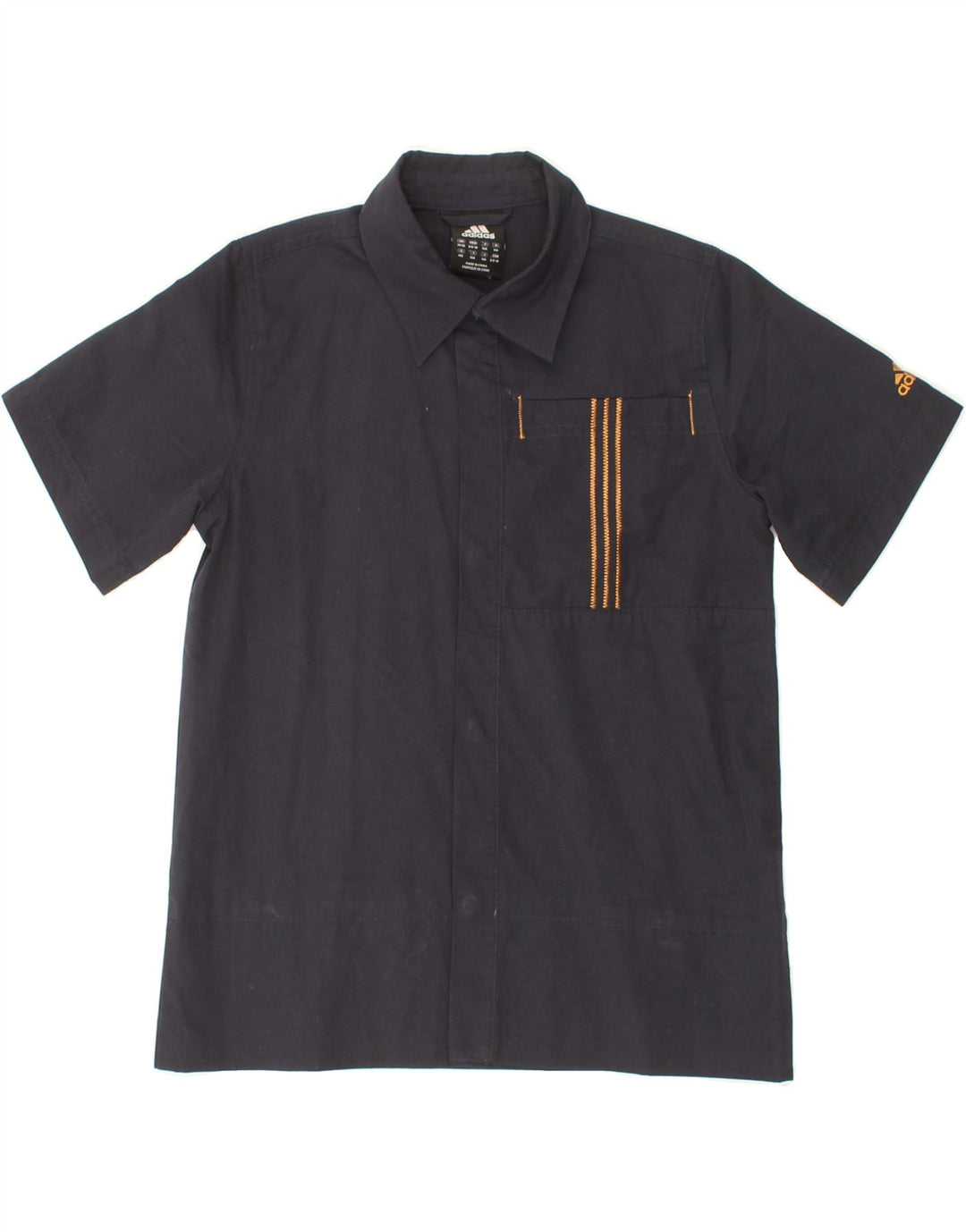 ADIDAS Boys Short Sleeve Shirt 9-10 Years Medium Navy Blue Cotton Vintage Adidas and Second-Hand Adidas from Messina Hembry 
