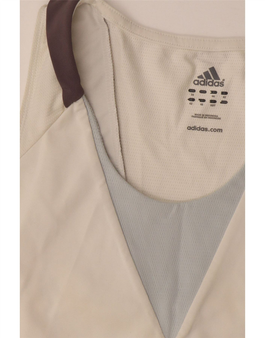 Adidas Climacool Vest Top UK 16 Large Blanc Colorblock