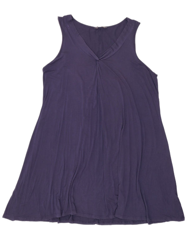 Marks & Spencer Robe trapèze sans manches pour femme UK 18 XL Bleu marine Viscose