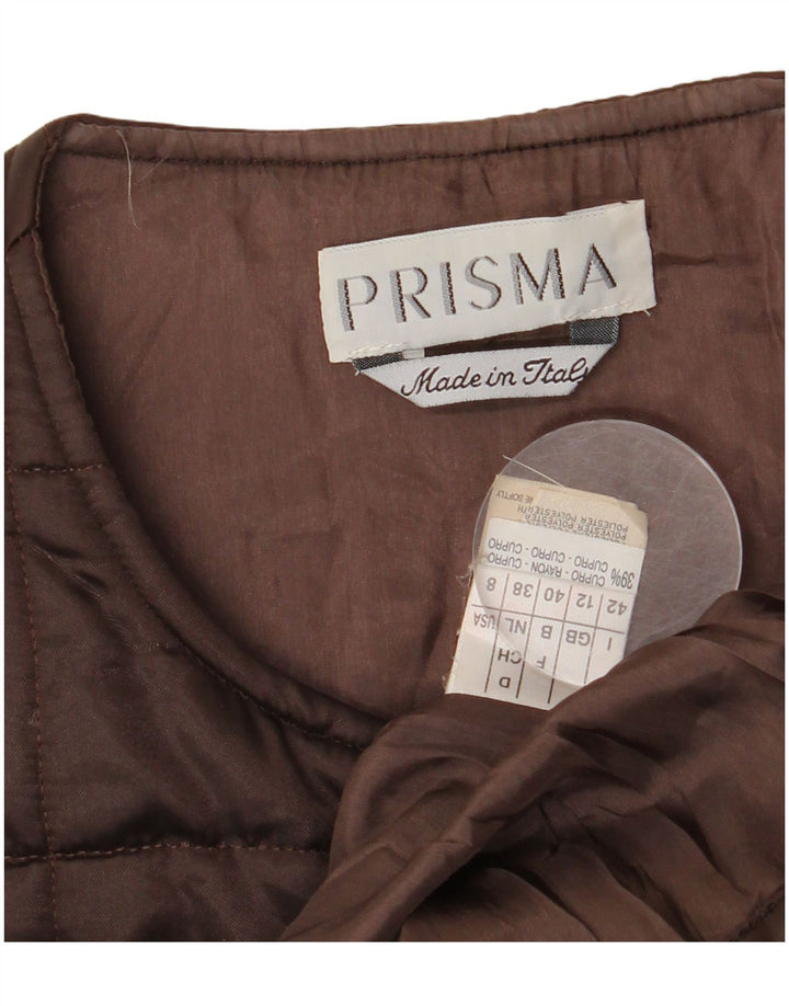 Prisma Gilet Rembourré Femme UK 12 Acétate Marron Moyen