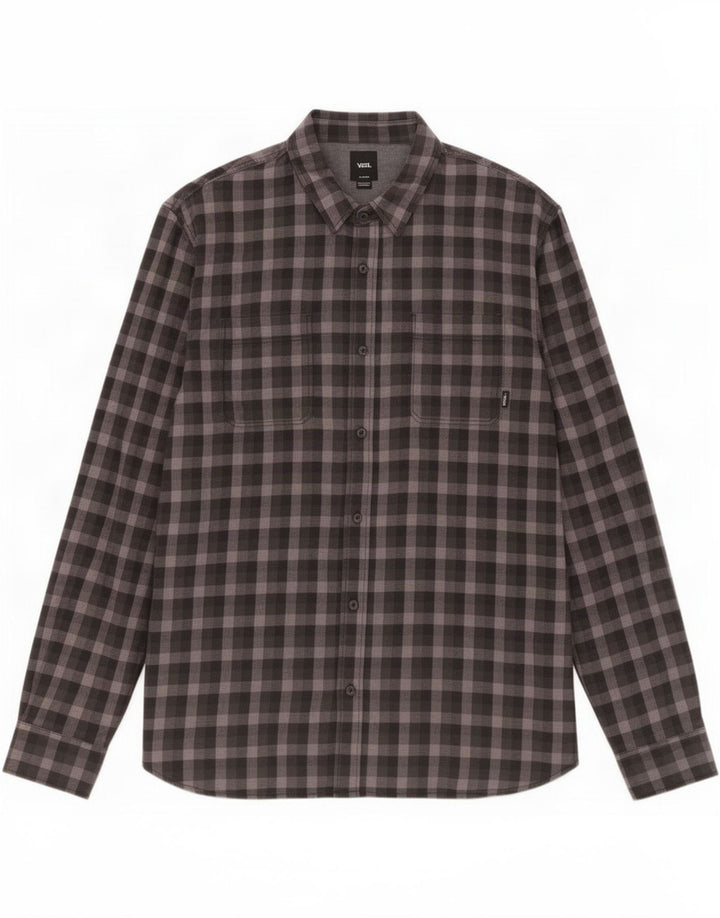 Vans Chemise en flanelle coupe ajustée pour homme XL en coton vichy noir