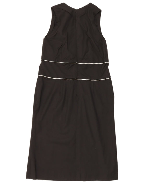 Robe fourreau sans manches vintage pour femmes UK 4 XS Noir