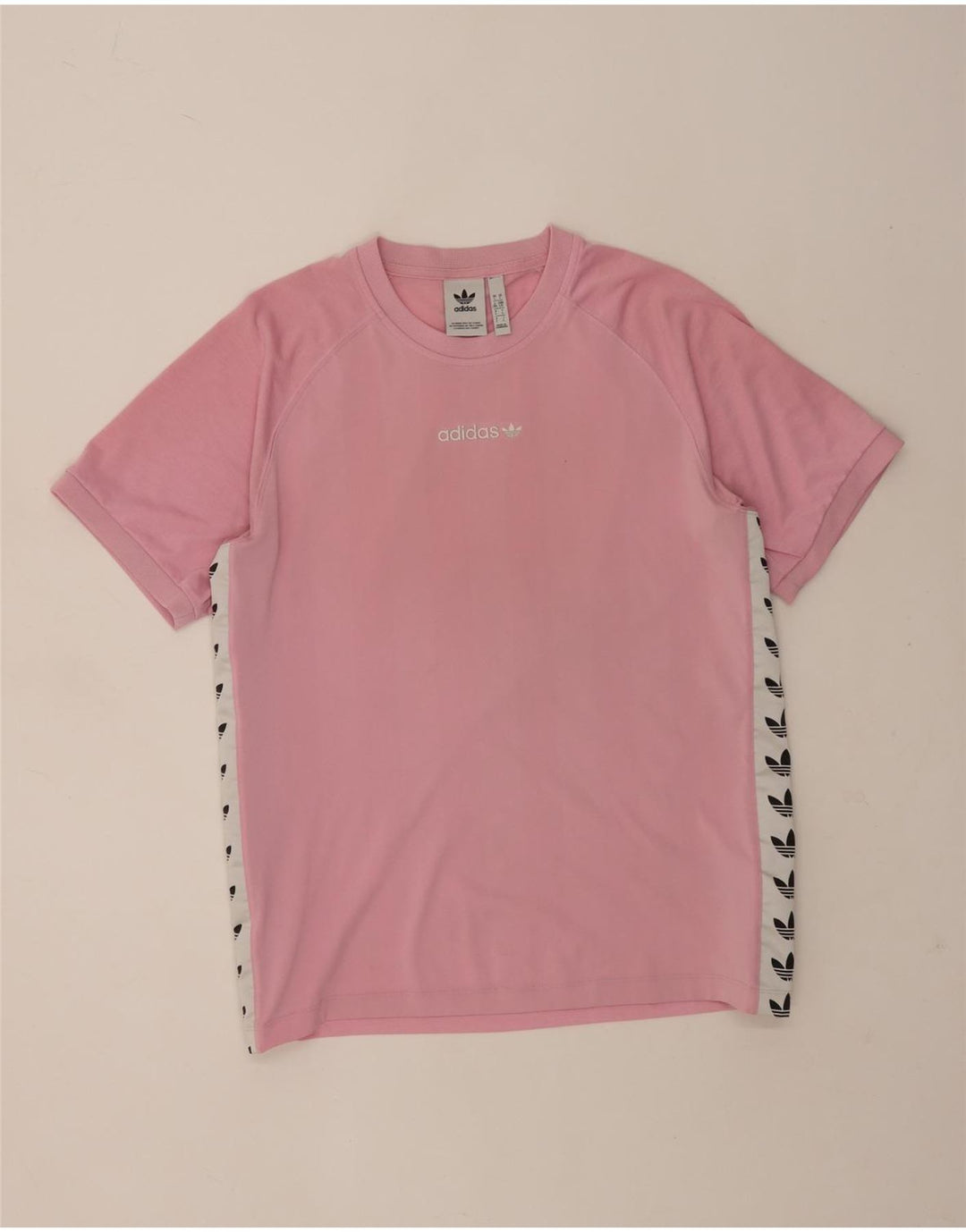 Adidas T-shirt graphique pour hommes en polyester color block grand rose