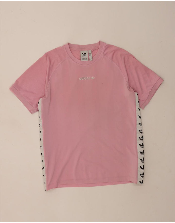Adidas T-shirt graphique pour hommes en polyester color block grand rose
