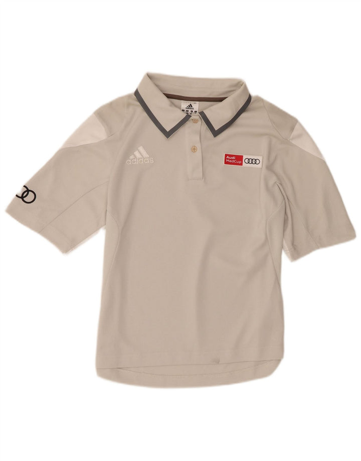 Adidas Polo graphique pour femme UK 14 Gris moyen Polyester