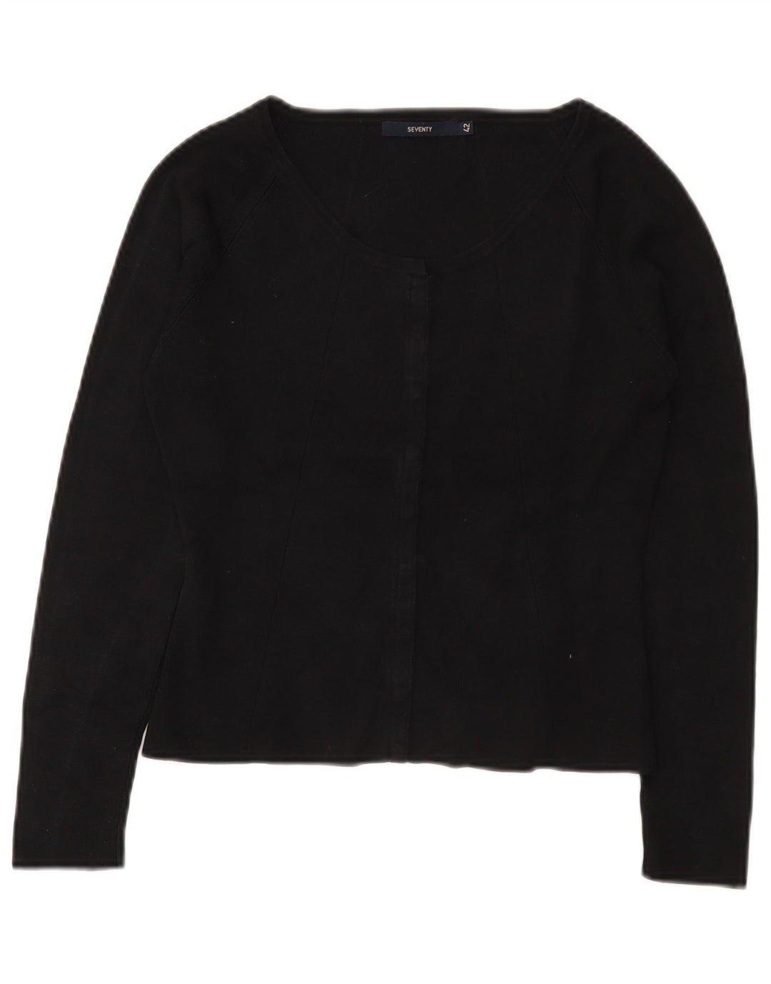 Seventy Cardigan court pour femme IT 42 en soie noire moyenne