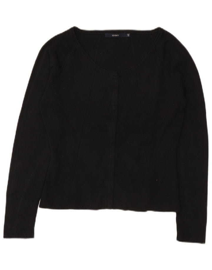 Seventy Cardigan court pour femme IT 42 en soie noire moyenne