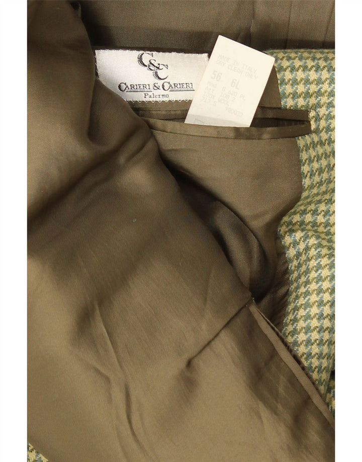 Carieri&Carieri Veste blazer à 2 boutons pour homme IT 56 3XL Vert pied-de-poule