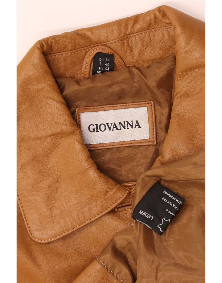 Veste en cuir pour femme UK 14 Large Beige
