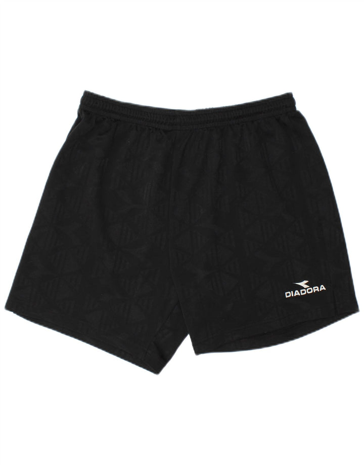 Diadora Short de Sport XL Noir Géométrique Homme