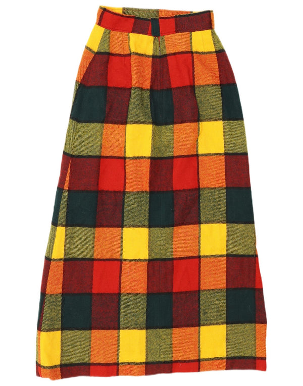 David Smith Womens Maxi Skirt US 8 Medium W26 Multicoloured Check