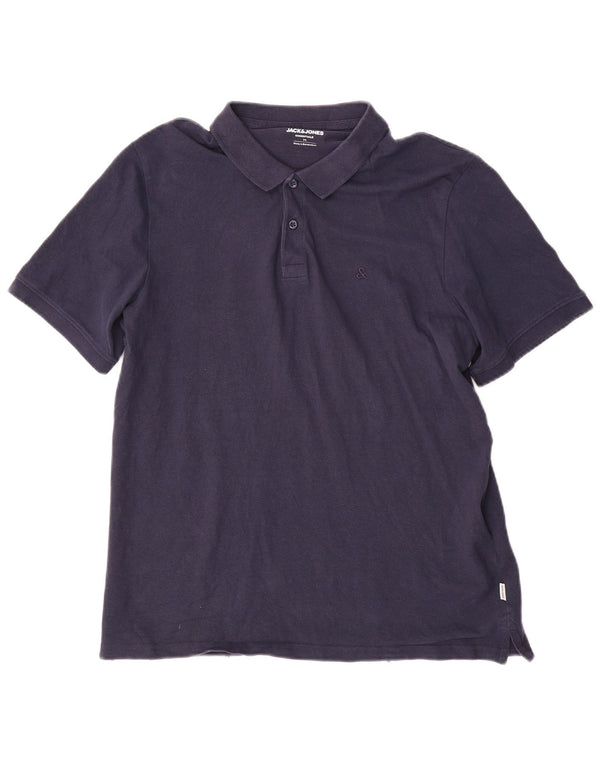 Jack & Jones Polo Homme Bleu Marine Moyen Coton