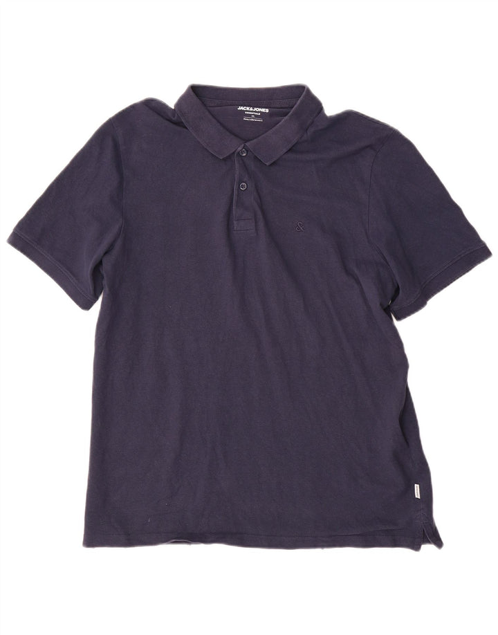 Jack & Jones Polo Homme Bleu Marine Moyen Coton