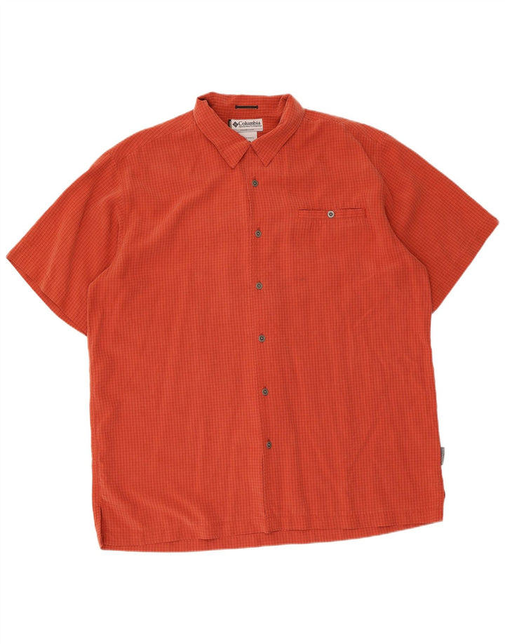 Columbia Chemise à Manches Courtes Titanium Homme XL Orange Vichy Modal