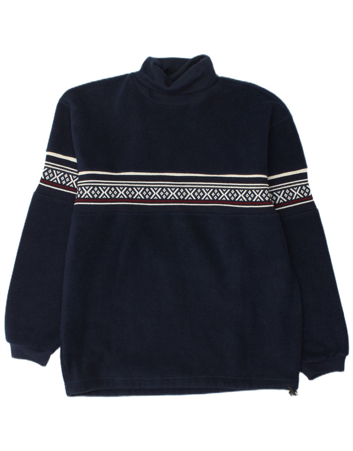 Fire and Ice Pull Polaire Homme Bleu Marine Moyen Fair Isle Polyester