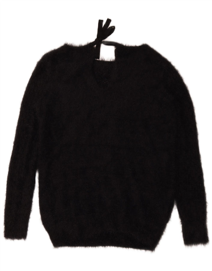 Oasis Pull col bateau pour femme UK 10 Small Noir Polyamide