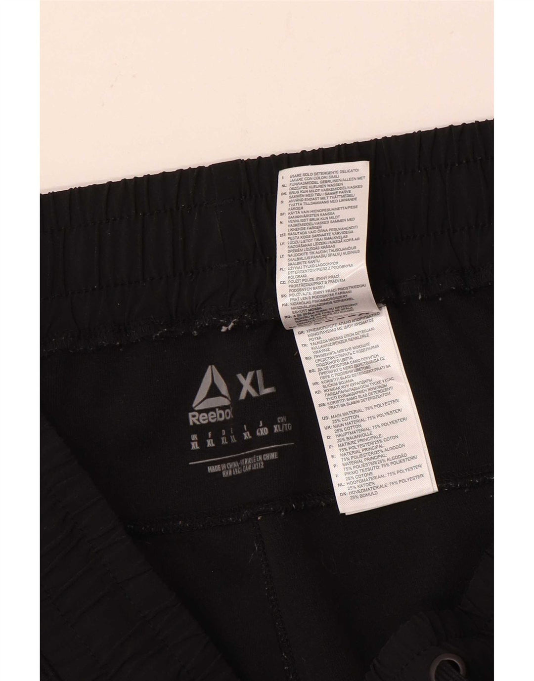 Reebok Pantalon De Survêtement XL Noir Coton Homme