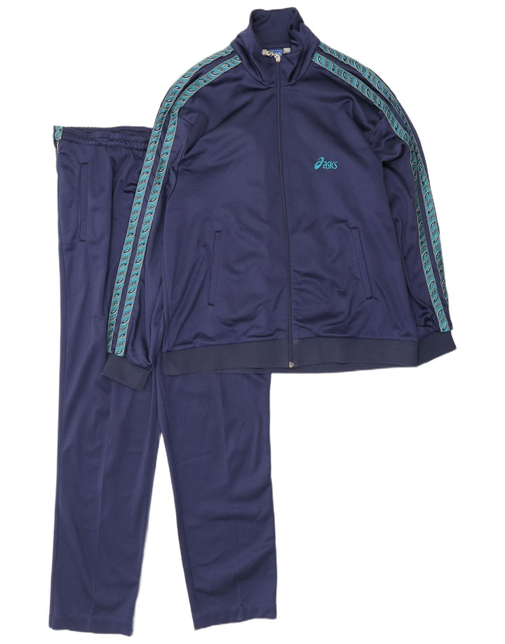 Asics Survêtement complet graphique pour hommes IT 52 Large bleu marine colour block
