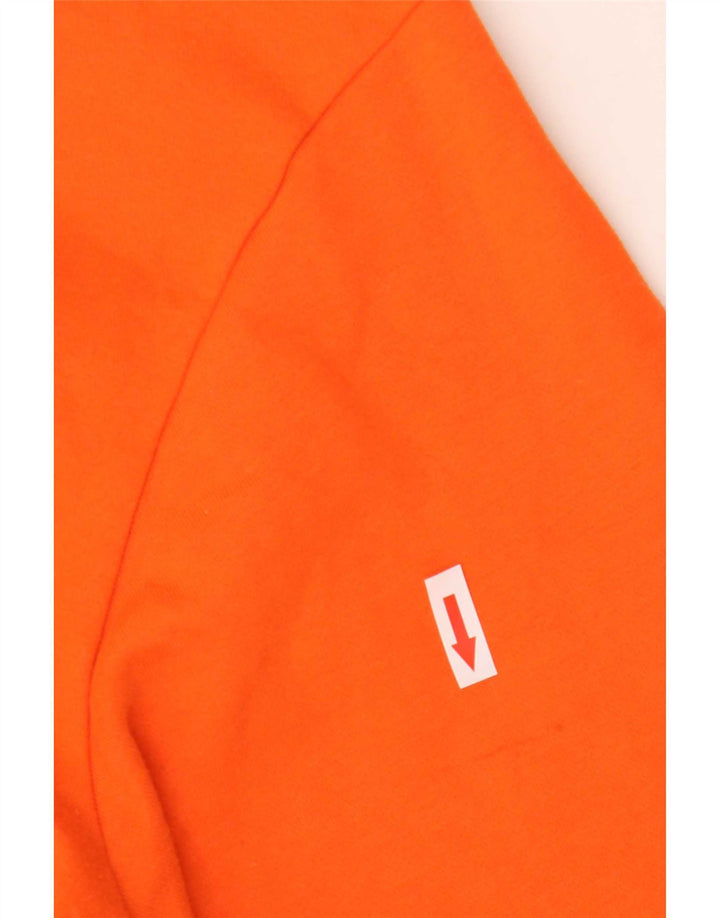 Adidas Sweat-shirt graphique pour homme en coton orange 2XL