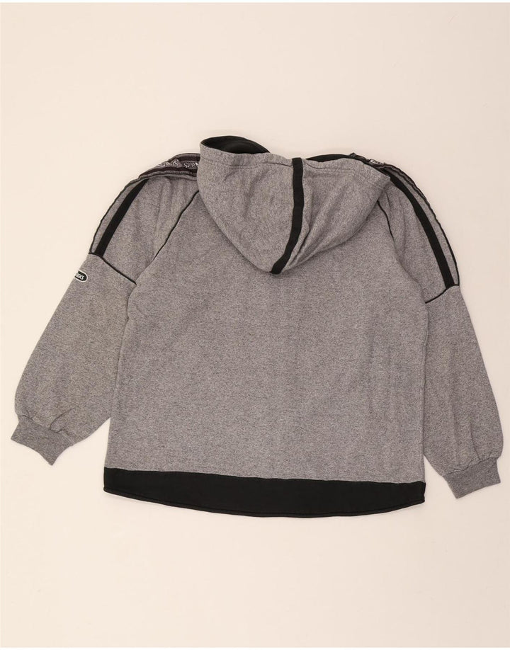ASICS Mens Graphic Zip Hoodie Sweater Small Grey Cotton Vintage Asics and Second-Hand Asics from Messina Hembry 